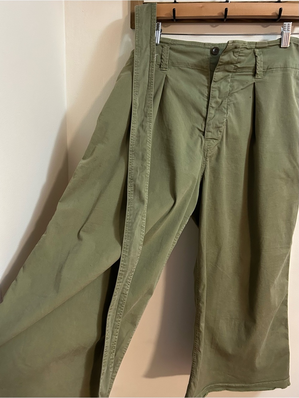 Nili Lotan NI Issue Wide Leg Army Green Pants SIZE 6